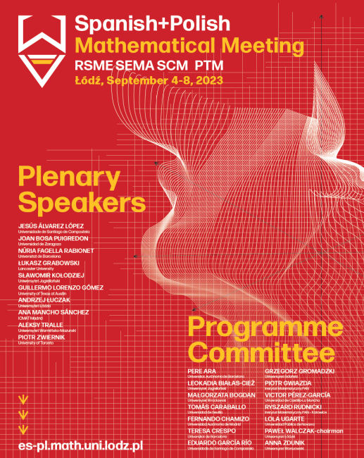 Plakat promujący hiszpańsko-polską konferencję matematyczną