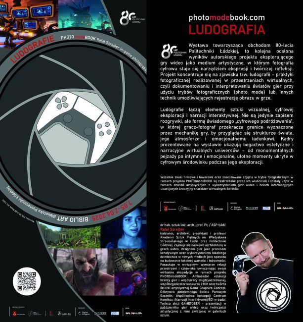 Zaproszenie na wystawę Ludografia w Galerii Bibli-Art PŁ