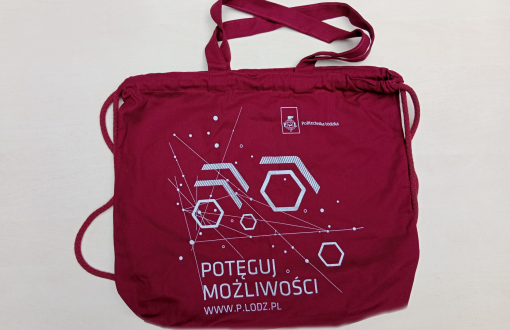 Bordowa torba bawełniana