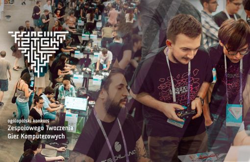 Grafika promująca konkurs Zespołowego Tworzenia Gier