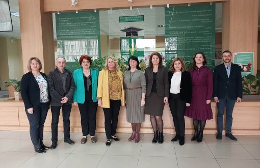 Representatives of the universities implementing the project. First from the right dr hab. inż. Andrzej Marcinkowski, TUL prof.
