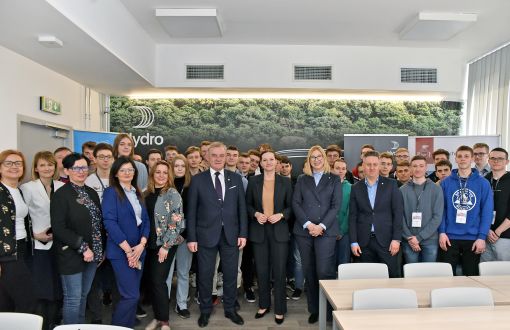 Uczestnicy akcji Zasmakuj studiowania w Łodzi, podczas pobytu na PŁ, fot. Jacek Szabela