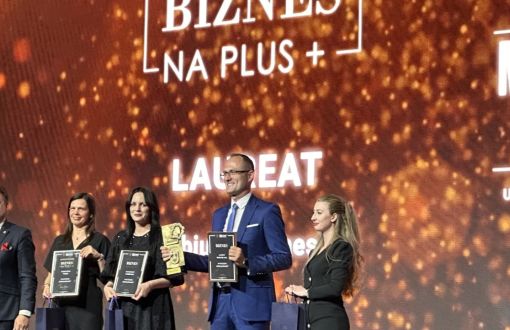 The nomination was accepted by CUBE CEO mgr inż. Monika Spyrka (in the middle)