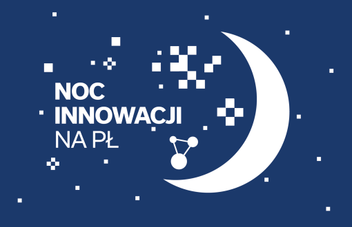 Grafika promująca Noc innowacji an PŁ