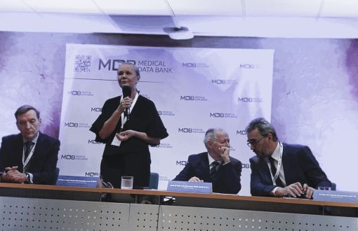 From left: dr hab. Dariusz Trzmielak, prof. UŁ, dr hab. n. med. Iwona Maroszyńska, prof. ICZMP, prof. Sławomir Wiak, dr hab. inż. Łukasz Szymański, prof. PŁ