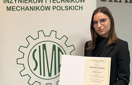 Mgr inż. Michalina Zając, laureatka konkursu SIMP