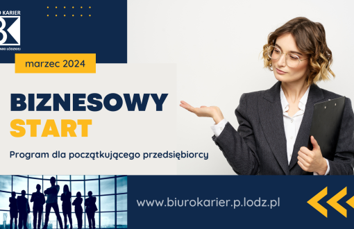 Baner promujący program Biznesowy start
