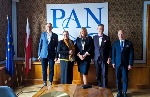 from left: prof. Szymon Cyfert, prof. Ewa Stańczyk-Hugiet, prof. Agnieszka Zakrzewska-Bielawska, prof. Piotr Wachowiak, prof. Wojciech Dyduch