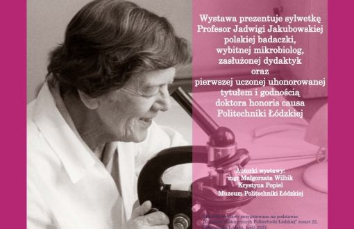 Plansza do wystawy o prof. Jadwidze Jakubowskiej z PŁ