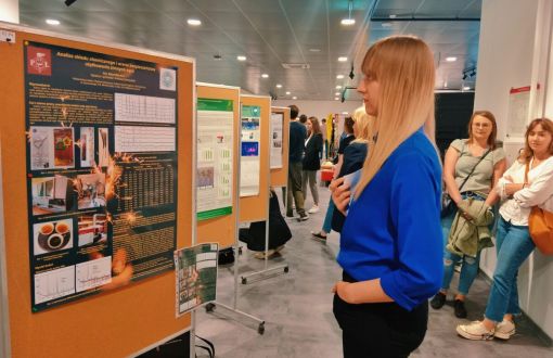 Posters presenting the projects of student research groups